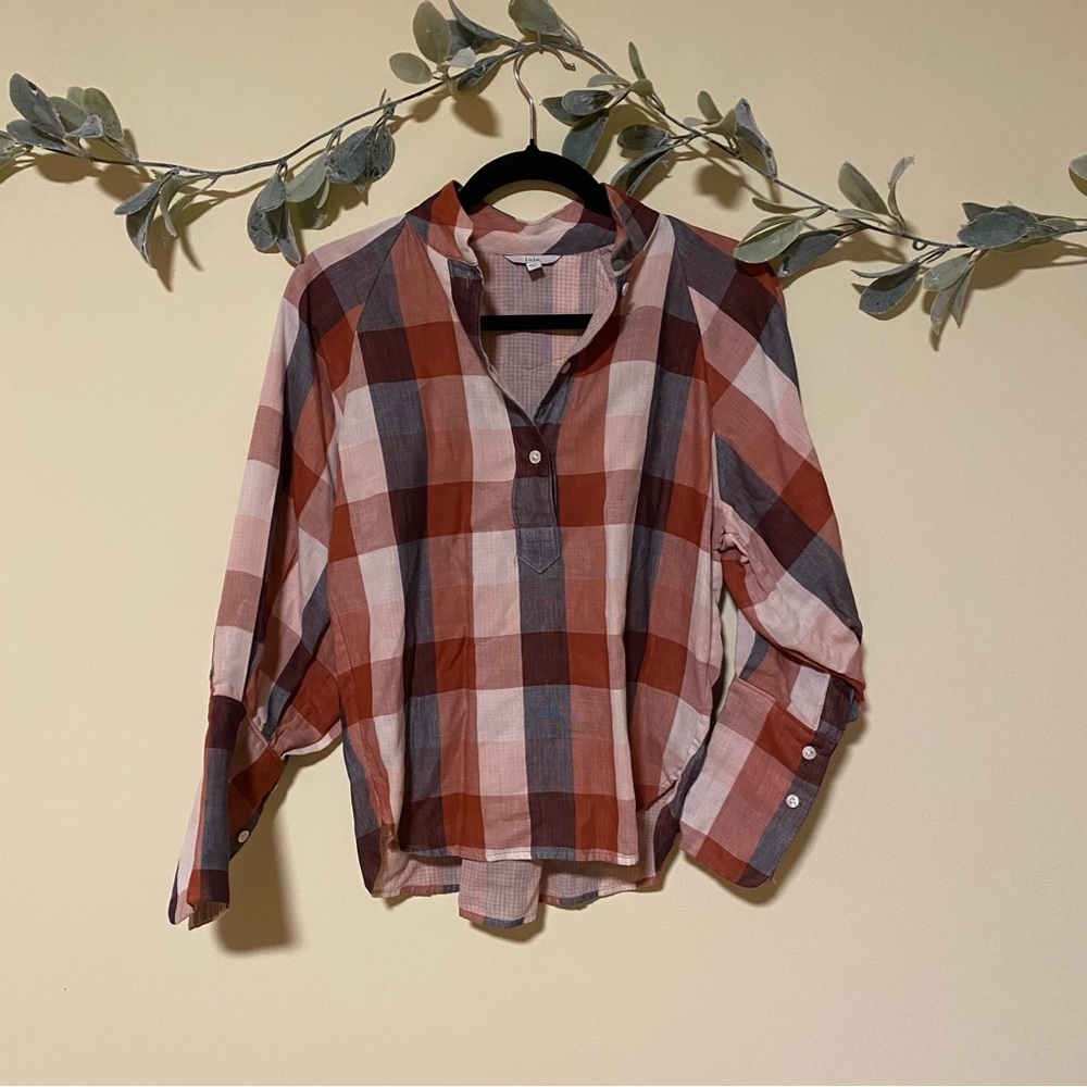 Joie NWOT Plaid Blouse - Picture 3 of 6